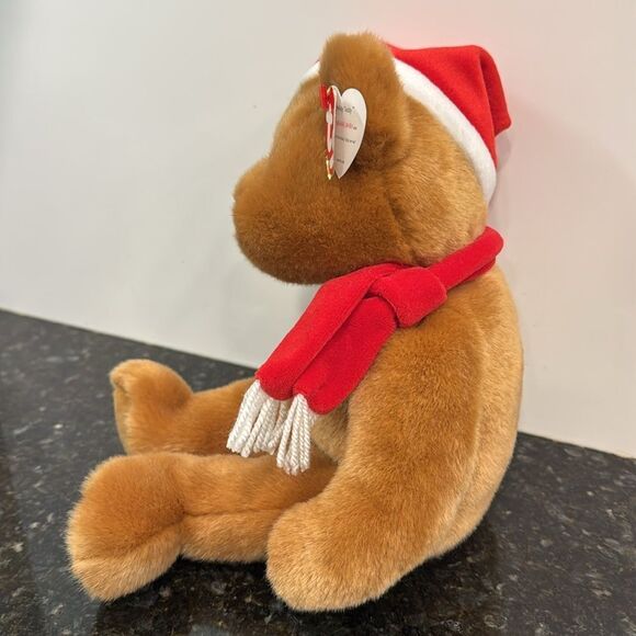 TY Teddy the Santa Bear Christmas Bear Plush Beanie Babies Buddies Buddy - Picture 3 of 10